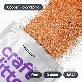 Hemway Copper Holographic Glitter 100g Fine for Resin Nails Crafts view 4