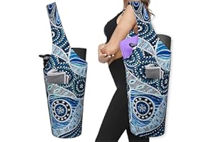 BAGYG Yoga Mat Bag - Long Tote with Pockets - Holds More Yoga Accessories - Yoga Bag Fit Most Size Mats - Yoga Mat Carrier