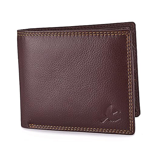 Hornbull Men's Brown Stella Genuine Leather RFID Blocking Wallet