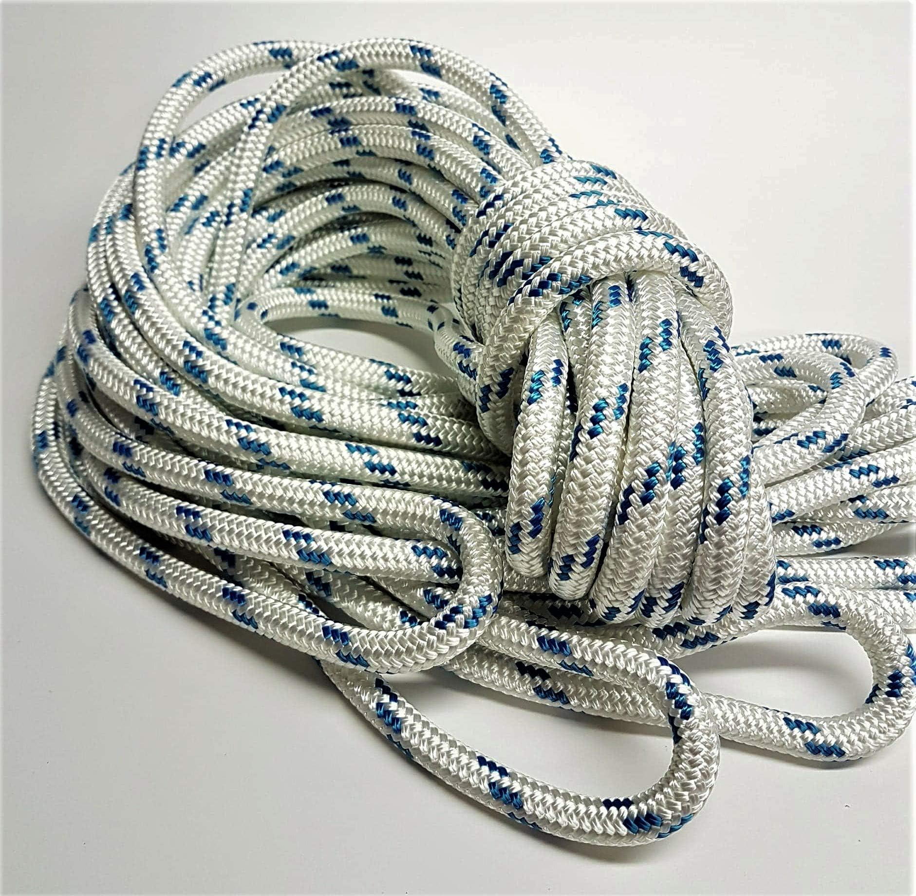 12mm Braid on Braid Polyester Rope Boat yacht Dinghy Halyard Sheet Rigging spinnacker double braid