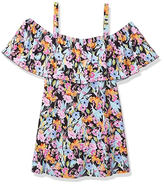 plus size off the shoulder swimdress