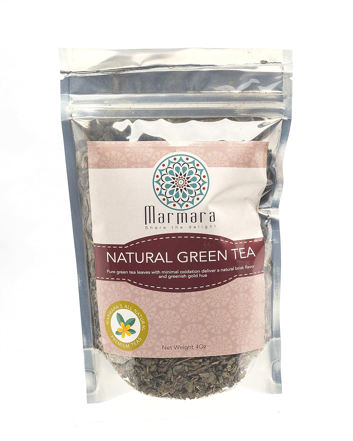 Marmara Green Leaf Tea All Natural Pure Herbal Aromatic Loose No Sugar No Caffiene 4 Oz Makes 20 -30 CupsGreen Leaf Tea