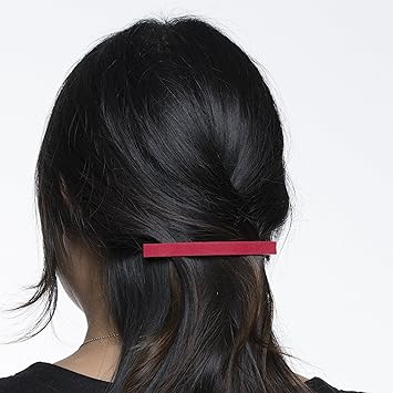 Amazon Com La Ta Da Faux Suede Crimson Hair Barrette 1pc Great