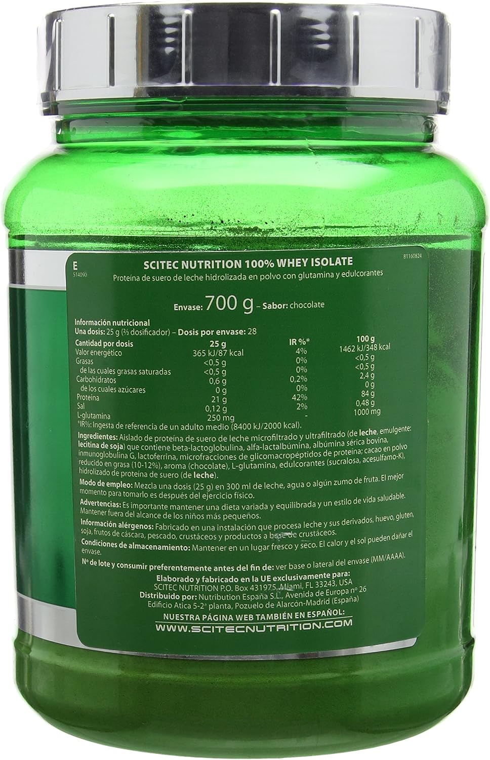 Scitec Nutrition 100% Whey Isolate, Pure Protein Power with BCAAs, Glutamine & Arginine, Sugar & Gluten Free Formula, 700 g - Image 3