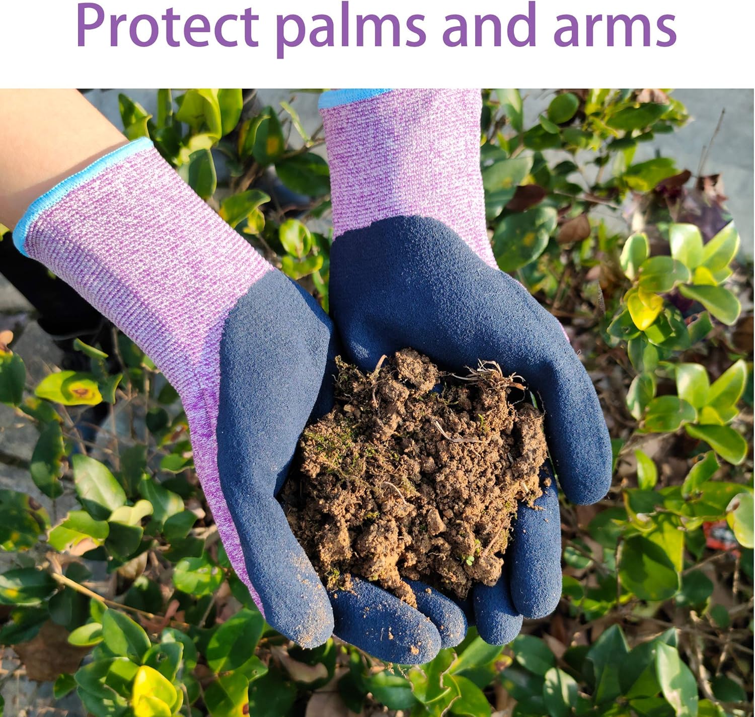 KANGLONGDA 7 Pairs Womens Gardening Gloves with Micro Foam Coating, EN388 2131X Texture Grip Work Gloves for Gardening & General Purpose, 3 Purple + 3Blue +1 Grey: Clothing