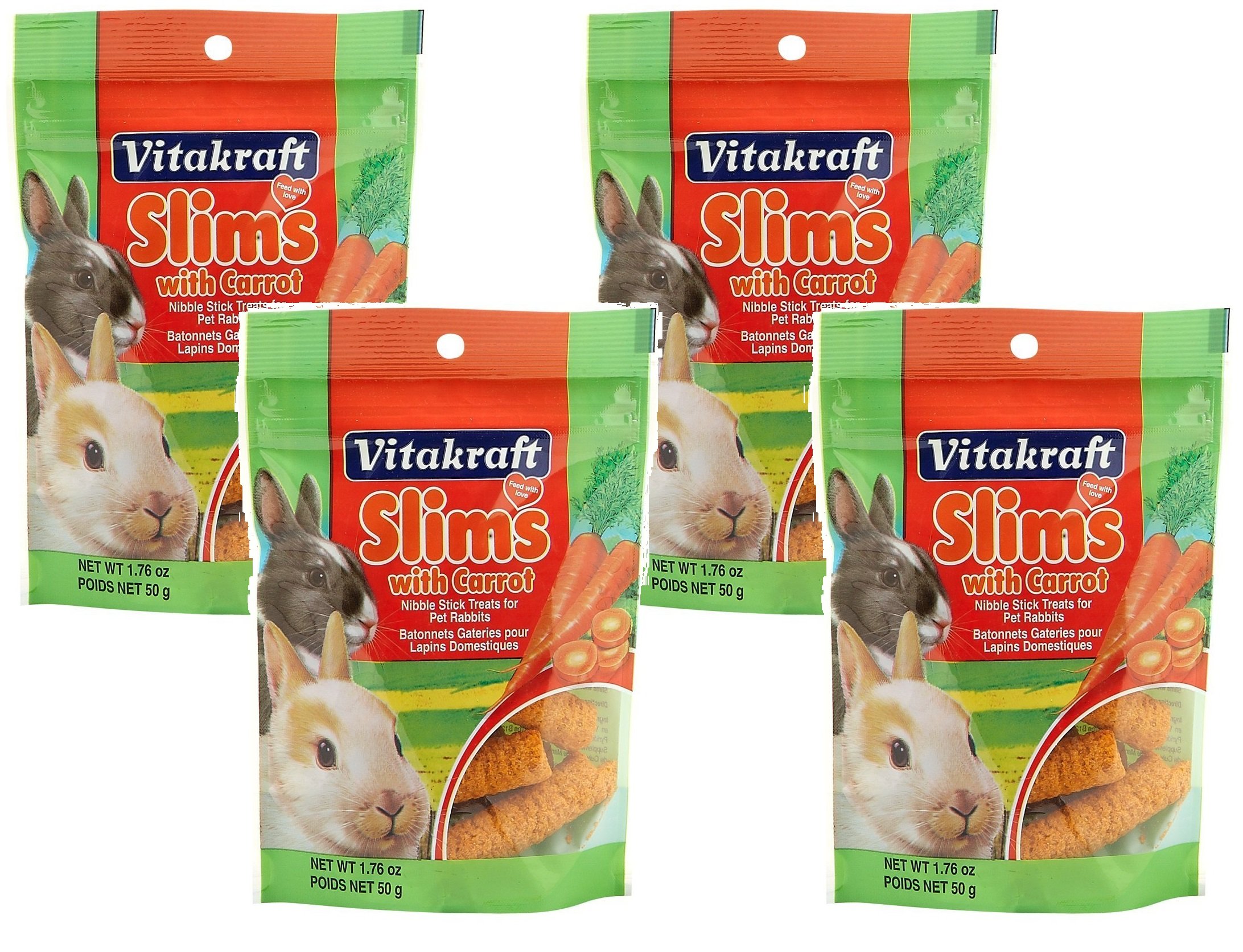 VitakraftRabbit Treat Slims with Carrot, 1.76 Ounces Each (4 Pack)