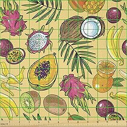 Ambesonne Fruit Fabric by The Yard, Various