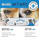 BUGALUGS Wrinkle Wipes for Dogs 80 Biodegradable Skin Care Paw Ear Face view 4