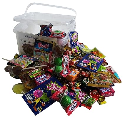 Süßigkeiten – Mix Party Box ohne Schokolade 192-teilig, für Kindergeburtstag mit 6 Kinder, 1er Pack (1 x 1 kg)