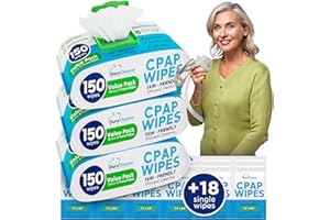 CPAP Mask Wipes | 3 Jumbo Packs CPAP Supplies | 450 Count +18 Travel Wipes | Extra Large Cleaning Wipes for Full Face Masks & Pillows | Unscented Cleaner for CPAP Machine & Accessories by Duracleanse