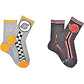 Everything Legwear Naruto Shippuden Kids 2 Pair Pack Athletic Crew Socks - Fits Kids Shoe Size 9-3