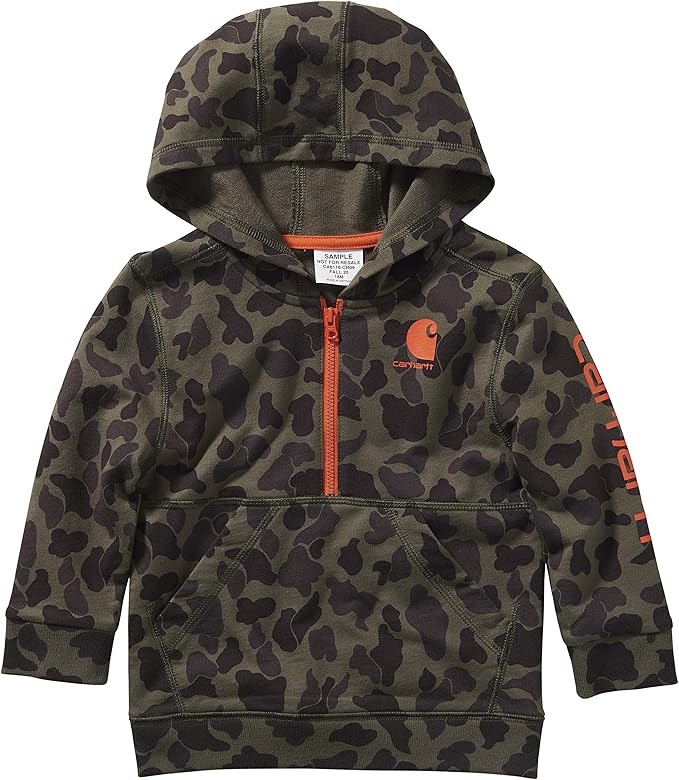 Carhartt Baby Boys' Hooded 1/2 Zip Fleece Pullover Sweatshirt Amazon