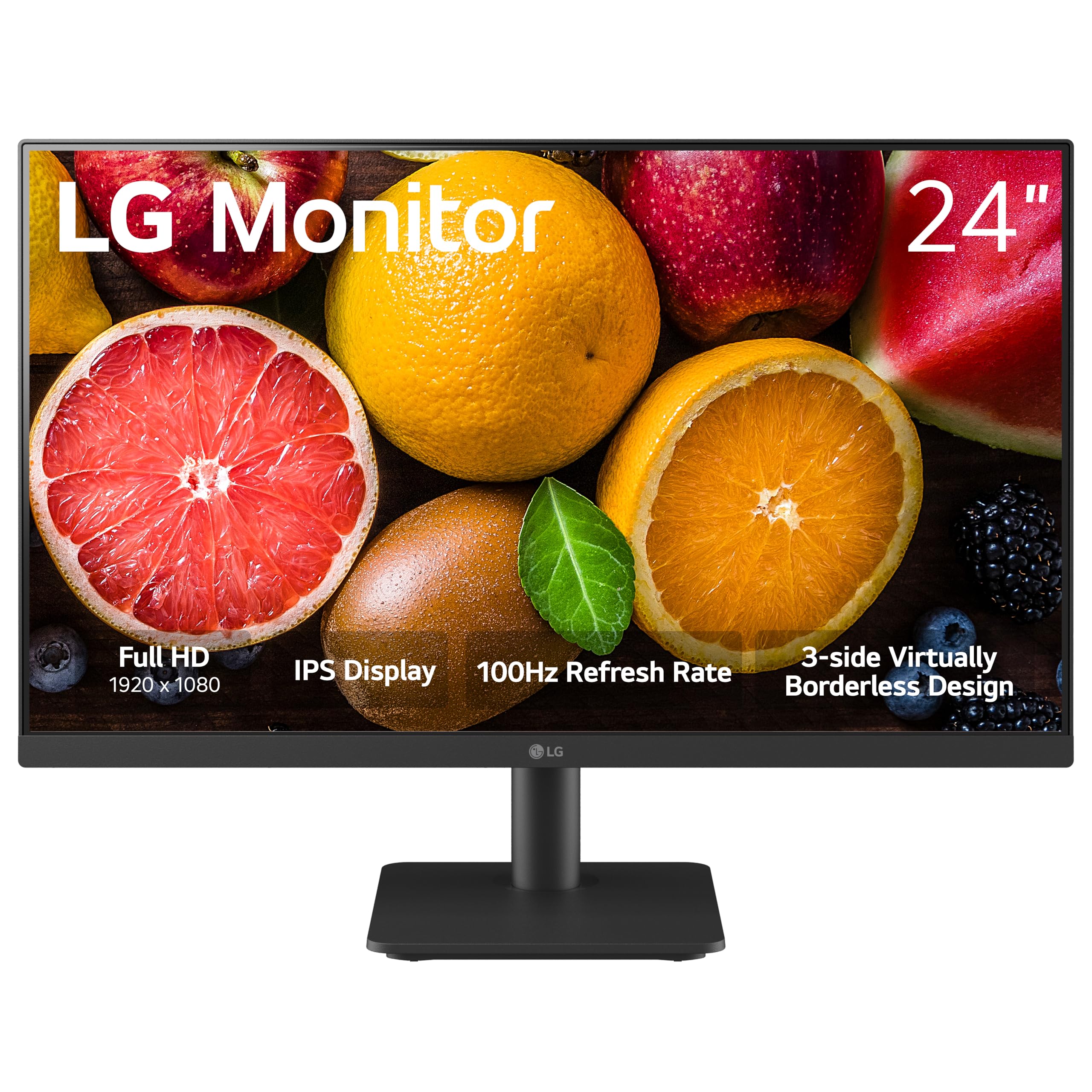 Photo 1 of ***SCREEN DAMAGED***LG 24MS500-B 24 inch IPS Computer Monitor FHD (1920x1080) 100Hz 5ms Reader Mode Borderless Design OnScreen Control Black Stabilizer DAS Crosshair HDMI Black (WxHxD) 21.3" x 16.3" x 7.5" 