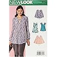 NEW LOOK Patterns Misses' Tunic and Top with Neckline Variations Size: A (8-10-12-14-16-18-20), 6414