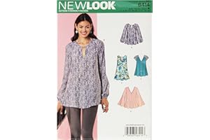 New Look Patterns Misses' Tunic and Top with Neckline Variations Size: A (8-10-12-14-16-18-20), 6414