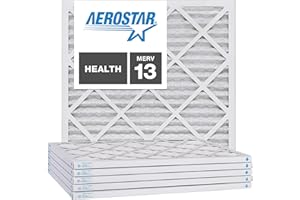 Aerostar 20x20x1 MERV 13 Pleated Air Filter, AC Furnace Air Filter, 4 Pack (Actual Size: 19 3/4" x 19 3/4" x 3/4")