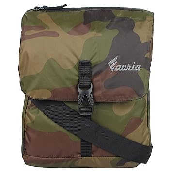 Favria Unisex Polyester Multicolour Camo Passport Sling Bag