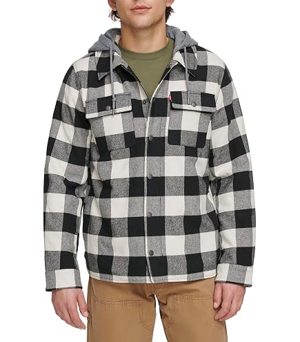 TrailCrest Men's Hoodie Fleece Jacket With Pockets Warm Sherpa