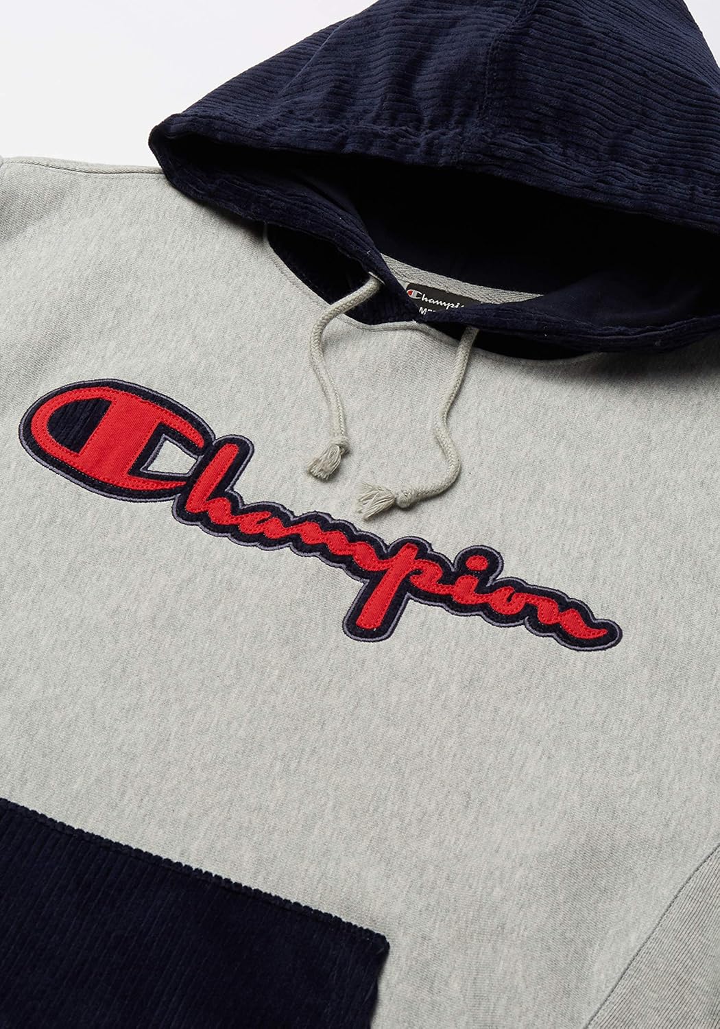 Champion LIFE Men's RW PO Hood W/Corduroy Piecing: Clothing