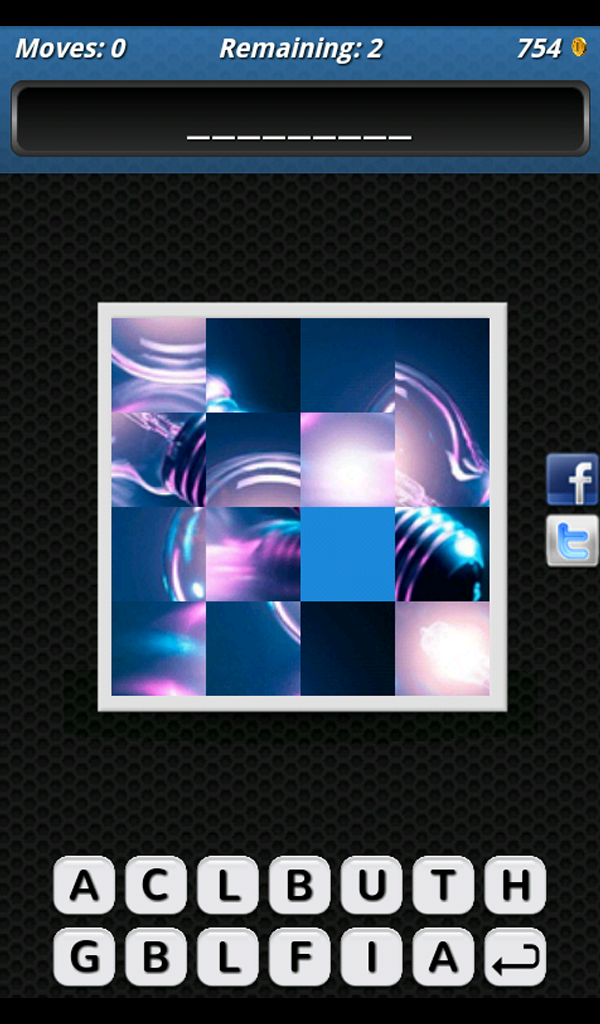 Scramble Squares Sliding Picture Puzzle & Guess The Word