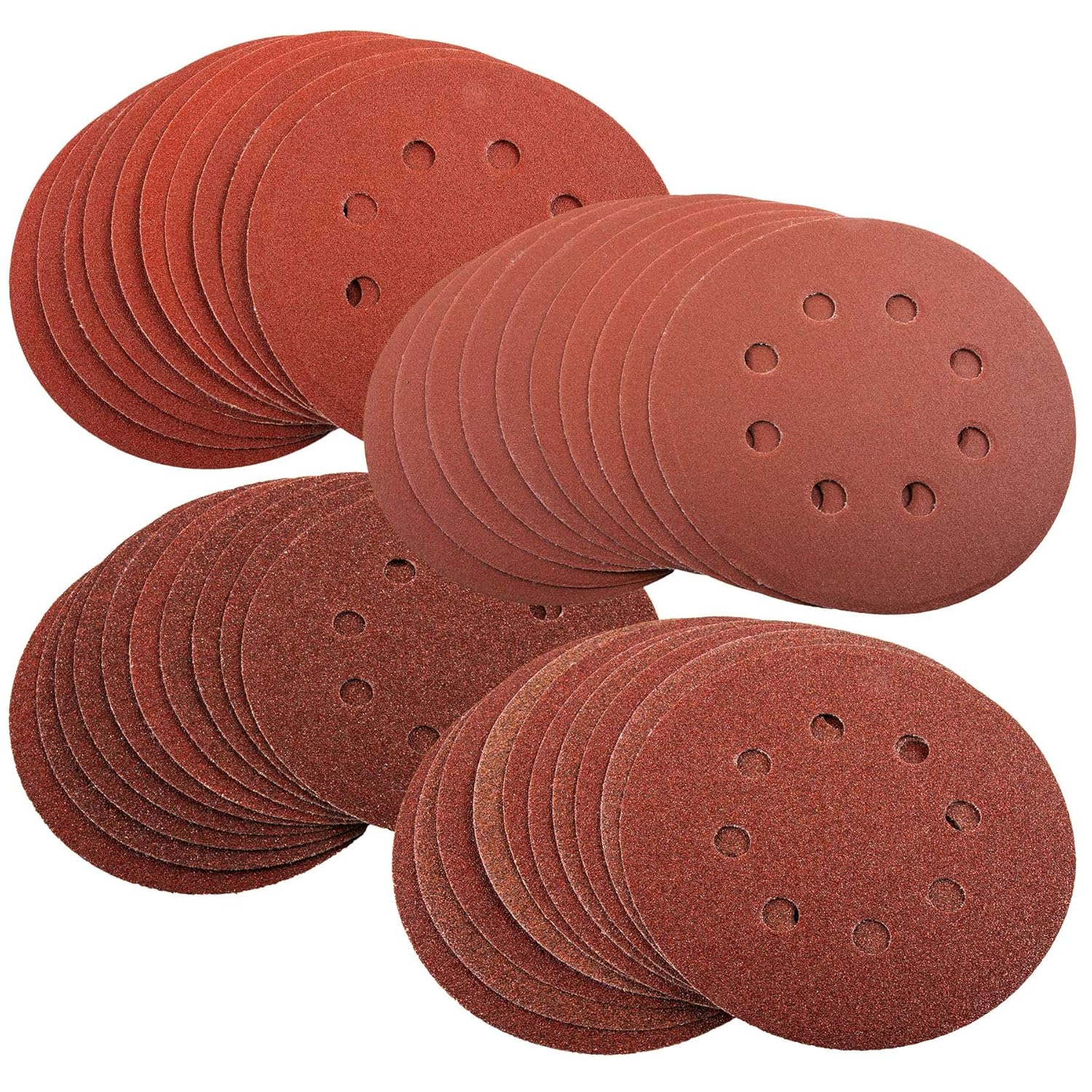 40 x Mixed Grit Sanding Discs For Bosch PEX 220/300 Random Orbital