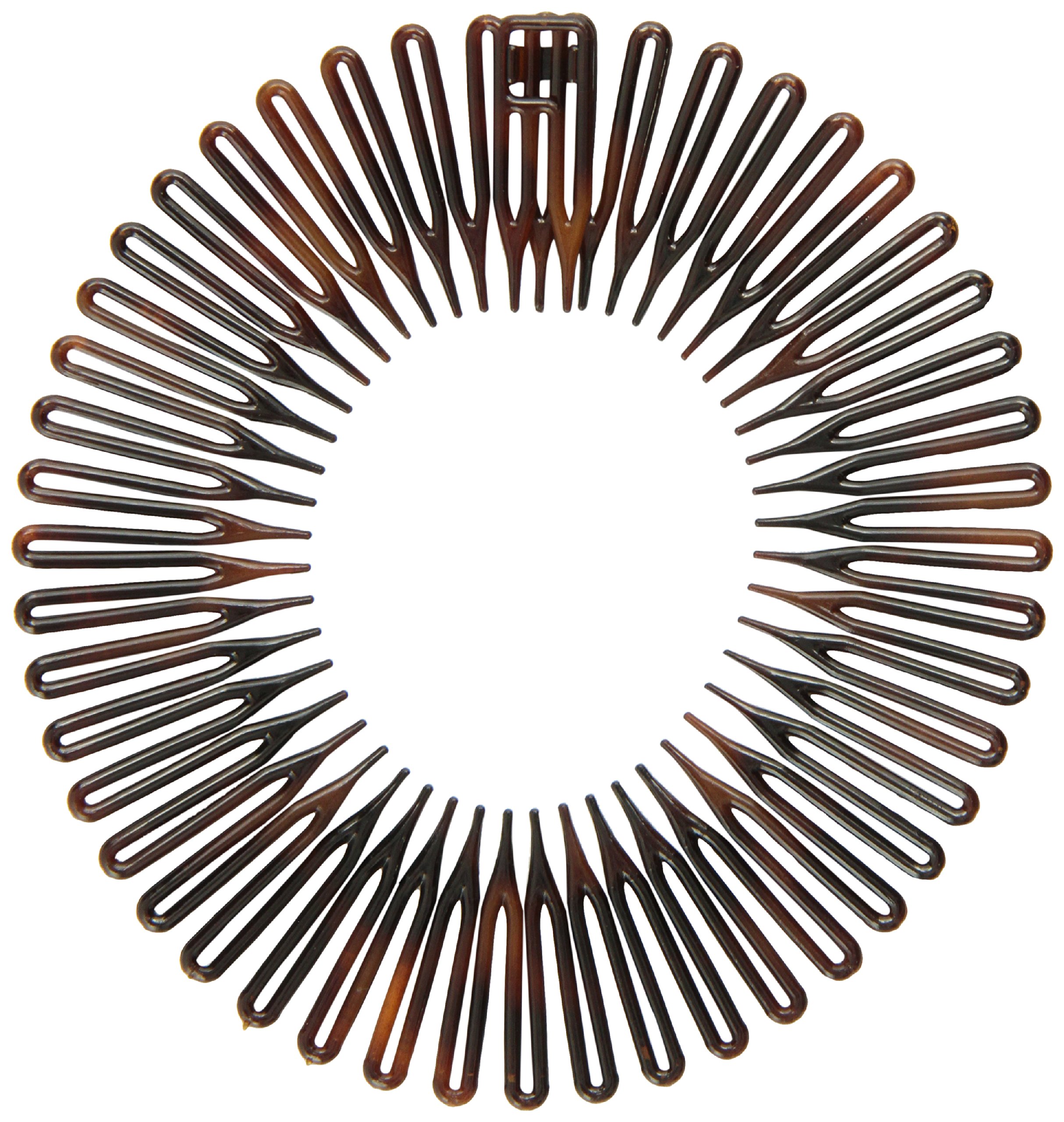 Caravan Full Circle Spring Head Band Comb In Classic Tortoise Shell With Deep Teeth And Closure