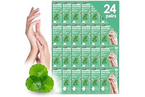 Innerest 24 Pairs Original Derma Beauty Hand Mask Bulk, Moisturizing Hand Gloves for Dry Hands, Nail Care Essential (Cica)