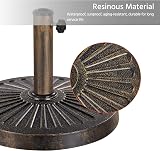 Yaheetech 14kg Patio Umbrella Stand Heavy Duty Garden Parasol Base Bronze view 5