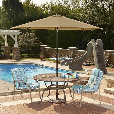 Amazon Com Island Umbrella N5422b Mirage Octagonal Market Umbrella 9 Ft Beige Sunbrella Garden Outdoor
