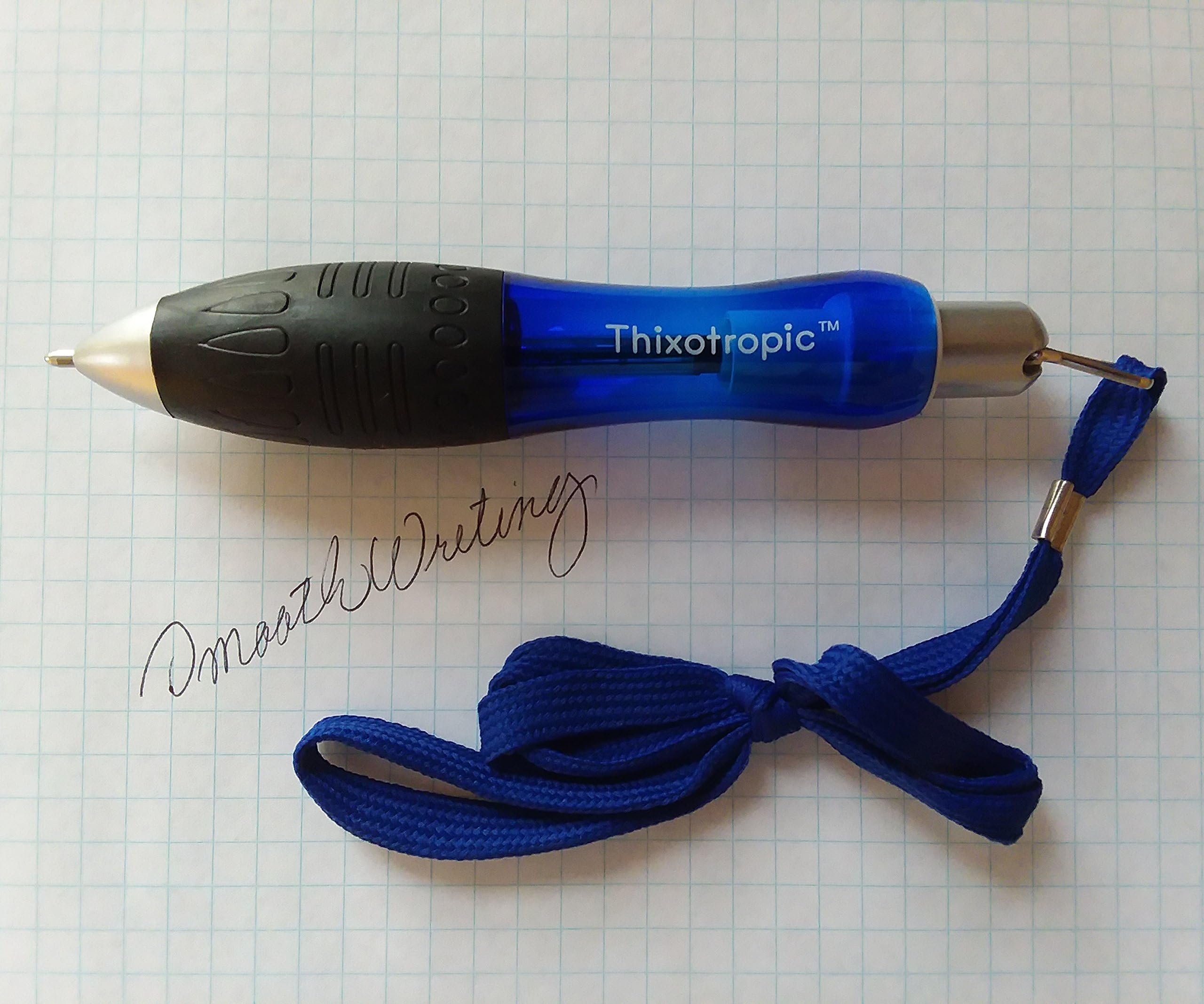 SMOOTHEST Writing Super Big Fat pen for Arthritis (single) with Monteverde SoftRoll Black Ink, Blue Body