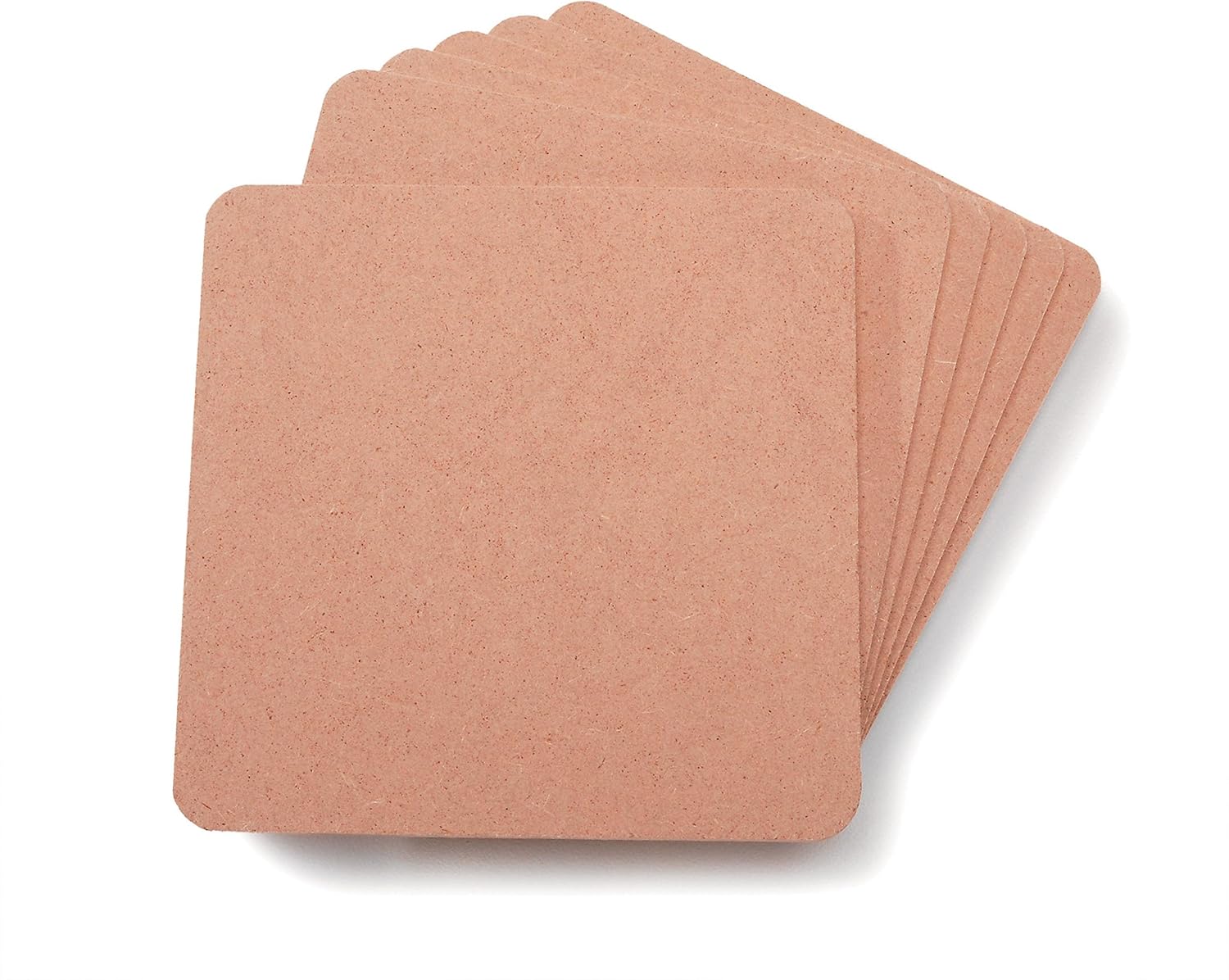 Darice Mdf Wood Coaster Set 3.94-inch 6/Pakage Square, Multicolour, 1.77x10.16x10.16 cm