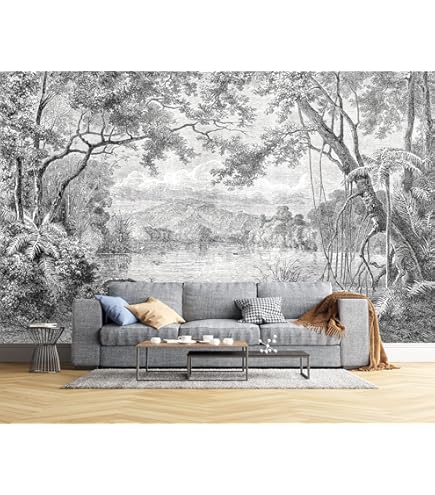 Walltastic Dinosaur Land 6 Panel Wallpaper Mural, FSC Paper, Multi