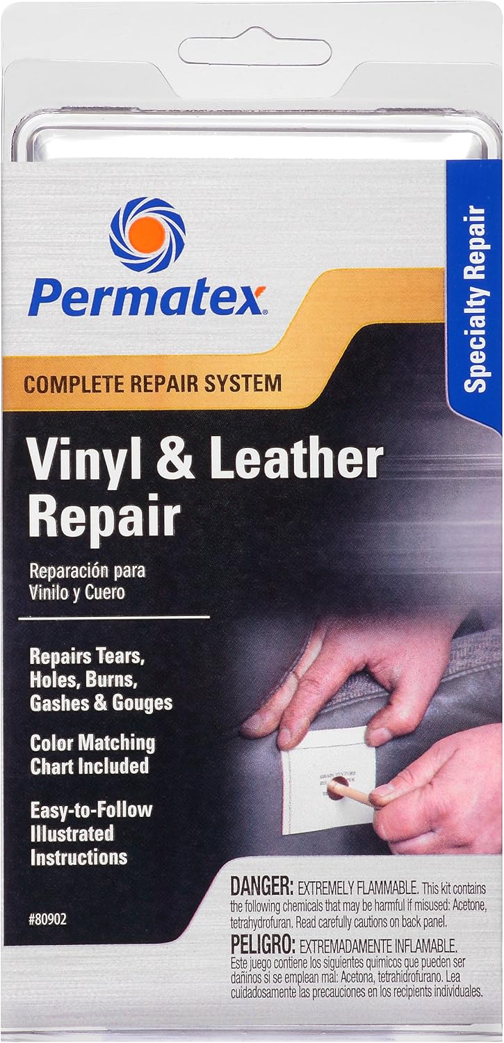 Amazon Com Permatex 80902 Vinyl And Leather Repair Kit Single Unit Automotive
