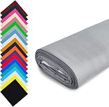FT Fashion Track 100% Cotton Fabric by the Metre Grey 58in Wide