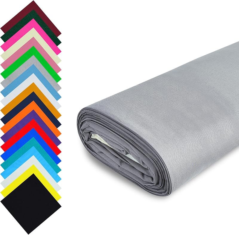 FT Fashion Track 100% Cotton Fabric by the Metre Grey 58in Wide