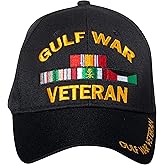 Artisan Owl Gulf War Veteran Embroidered Black Adjustable Baseball Cap