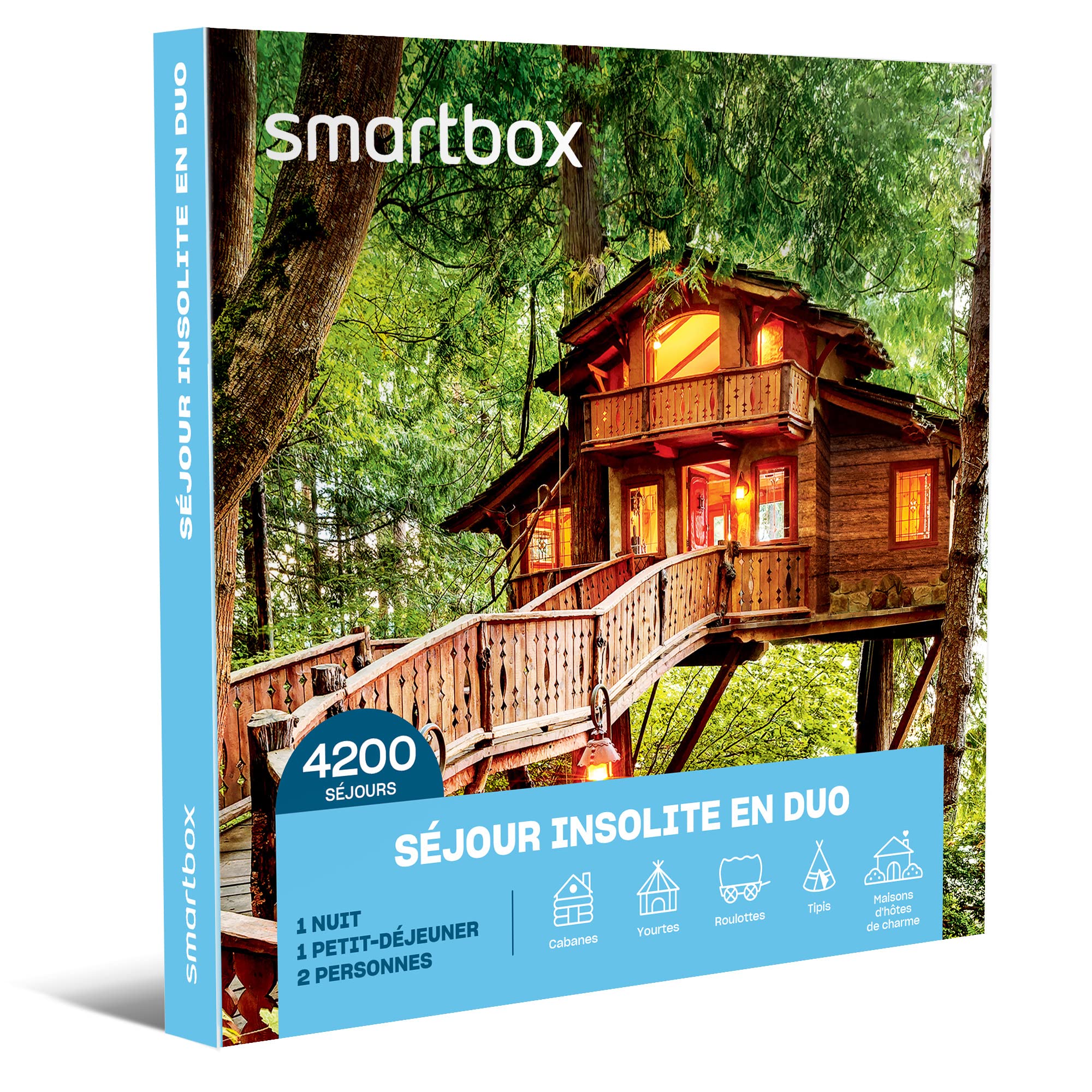Smartbox - Gift Box for Men or Women -Unusual Stay in Duo - Original Gift Idea - 1 Night with or without Breakfast for 2 People