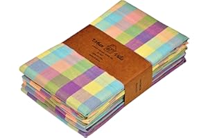 Urban Villa Easter Kitchen Towels Set of 6 Buffalo Checks Easter Kitchen Towels Size 20”X30” Inches 100%Cotton Highly Absorbent Kitchen Towels Premium Quality Ultra Soft Mitered Corners Kitchen Towels