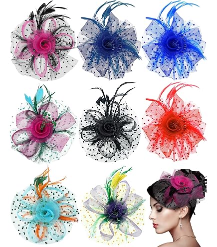 Amazon.com: 6Pcs Multicolor Tea Party Hats for Women 