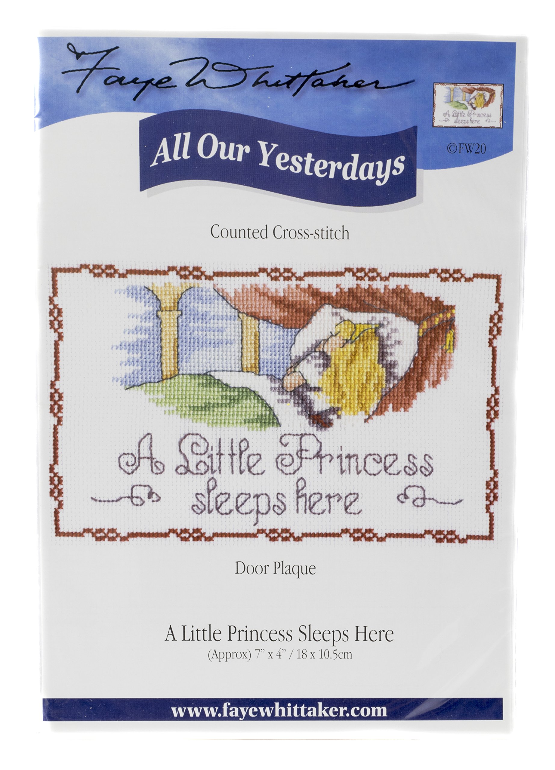 Faye Whittaker All Our Yesterdays A Little Prince Sleeps Here (Cross Stitch Kit), range, Mixed, 25 x 15 x 2 cm
