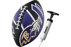 Franklin Sports NFL Team Footballs - Rubber Youth Mini Balls for All Teams - Kids 8.5" Football + Air Pump Sets - Official NFL Licensed