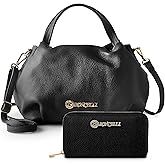 Baroncelli Italian Leather Purse for Women and Leather Wallets For Women Size large Made in Italy