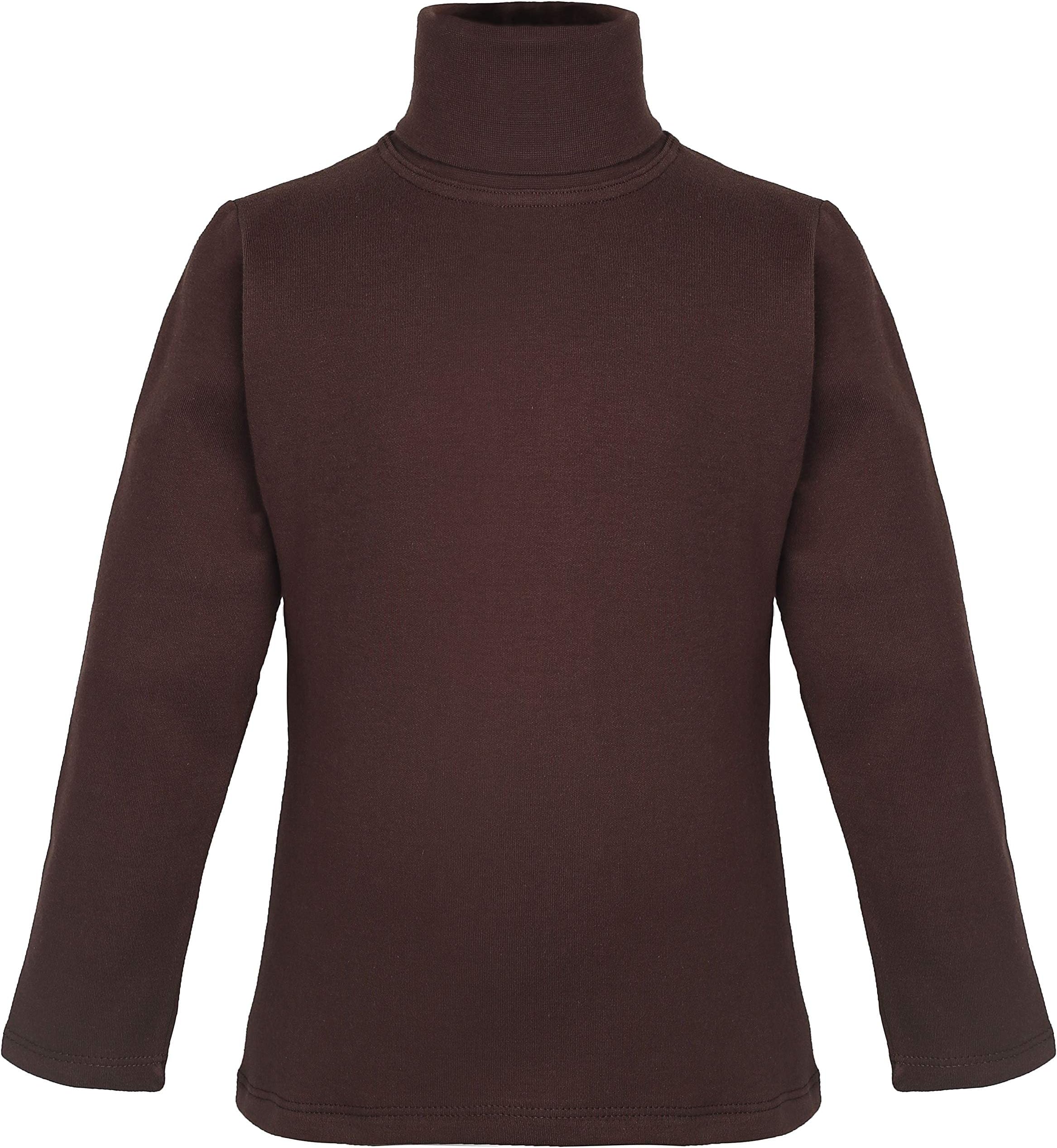 Lovetti Girls' Basic Long Sleeve Turtleneck 100% Cotton T-Shirt