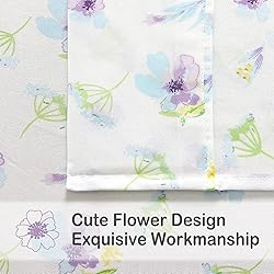 softan Floral Queen Sheet Set Blue Dandelion Flower