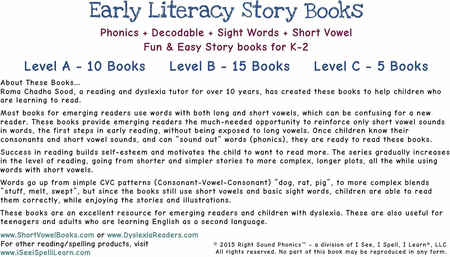 I SEE, I SPELL, I LEARN® - Sight Words & Short Vowel Story Books: for Emergent Readers & Dyslexia - Levels A, B & C (Level B) - Image 5