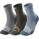 TENYSAF Compression Sport Running Socks: Athletic Crew Socks for Men Women Cycling Hiking Basketball Work,3 Pairs