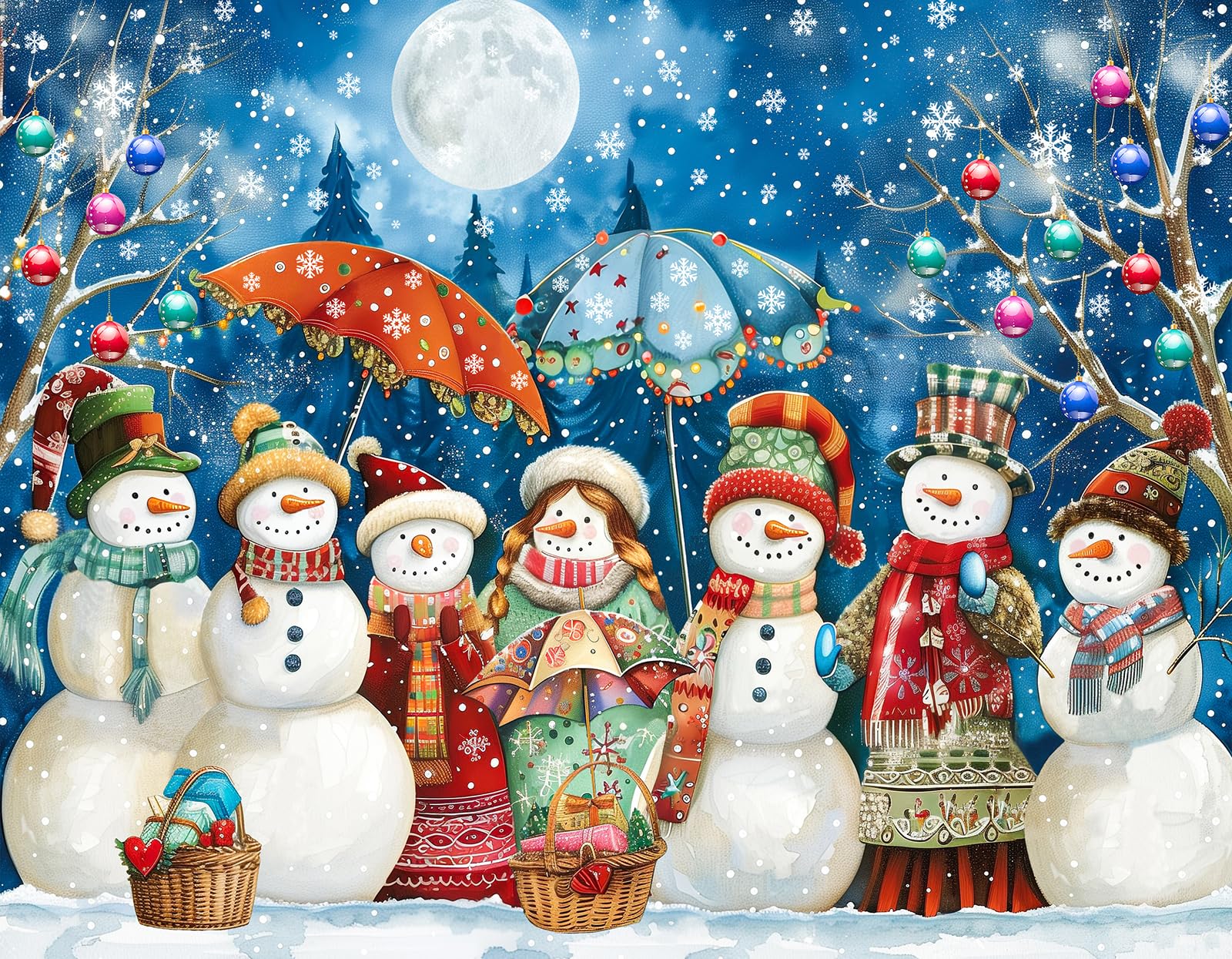 Photo 1 of 100 Piece Puzzles for Kids, Christmas Snowman 100 Piece Puzzles for Adults 100 Pieces Christmas Puzzle for Seniors Kids Ages 4-8 Christmas Jigsaw Puzzle for Seniors Teens Brain Teaser