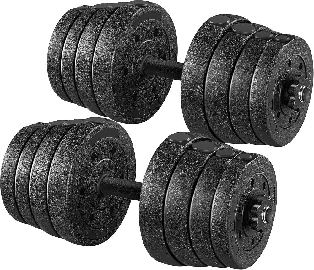 Yaheetech 30KG Adjustable Dumbbells Set 15KGx2 Home Gym Barbell Weights