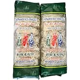 Three Ladies Brand Vietnamese Rice Vermicelli, Medium Size Noodles, 1 Pound Bag, [Pack of 2]
