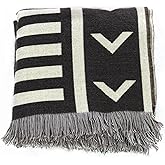 Boho Farmhouse Woven Throw Blanket | Modern Aztec Western Decorative Style | Use for Couch, Sofa, Outdoors, Indoors, Bedroom | Striped, Aesthetic & Reversible | Spring Blanket (Pachamama Brown)